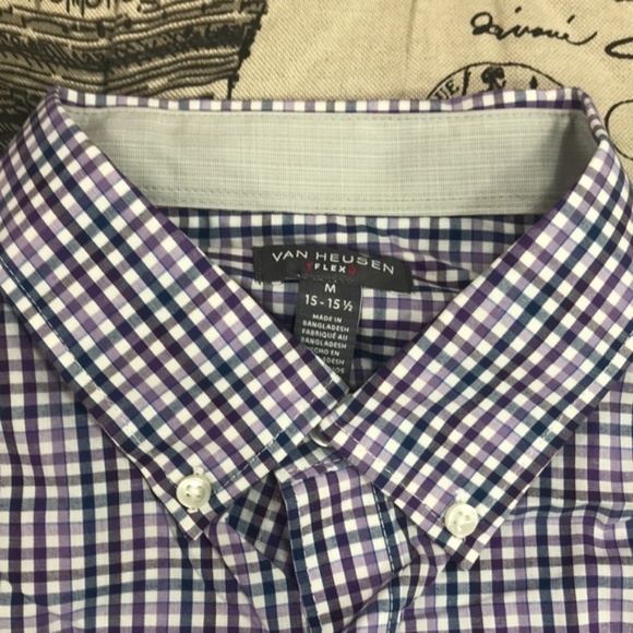 VAN HEUSEN Classic-Fit Gingham Flex Non-Iron Shirt - Picture 4 of 7